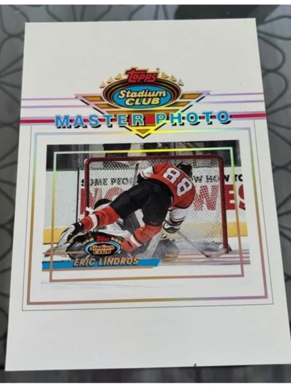 Eric Lindros 1993 Topps Philadelphia Flyers Jumbo Photo Hockey Card